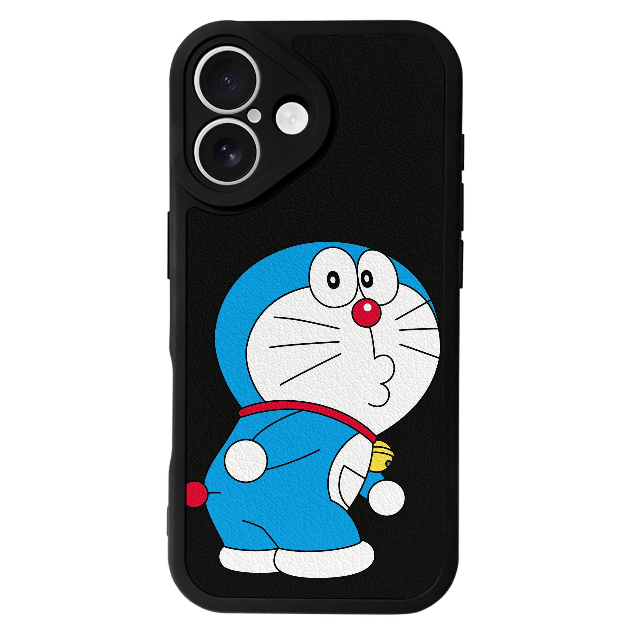 （画像用） ドラえもん Doraemon 【iPhone 16シリーズ対応】シリコンスマホケース（レザー調） 材質：シリコン